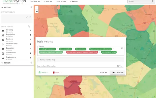 From Metric Stacks to Investment Formulas